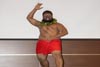 Haka dancer at KSDS 2015 luau